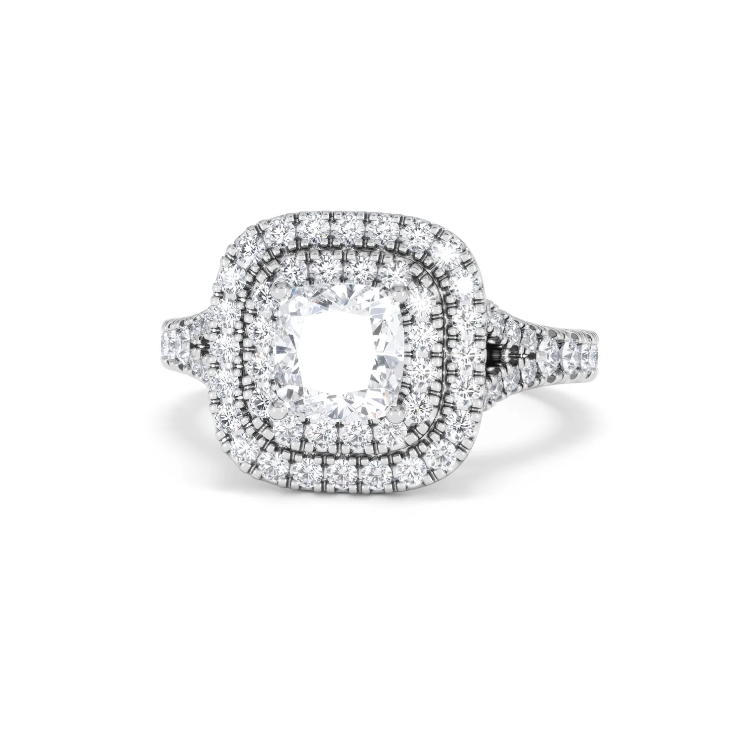 Anastasia GIA Diamond Halo Engagement Ring 18K White Gold 1.85ct G/VS2 - Image 86