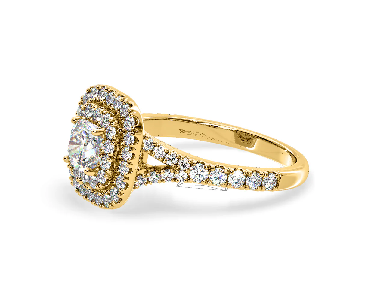 Anastasia Diamond Halo Engagement Ring in 18K Gold 1.30ct G/SI1 - Image 20