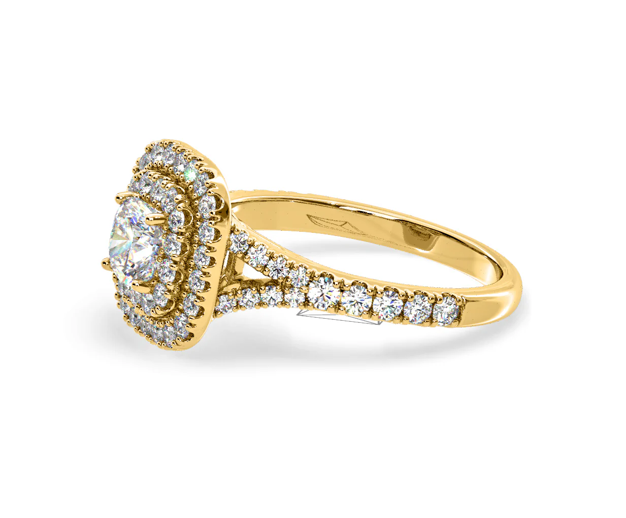 Anastasia Diamond Halo Engagement Ring in 18K Gold 1.30ct G/SI1 - Image 21