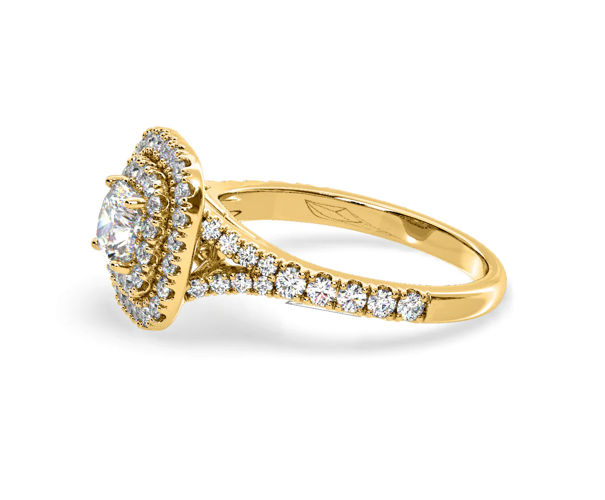 Anastasia Diamond Halo Engagement Ring in 18K Gold 1.30ct G/SI1 - Image 23