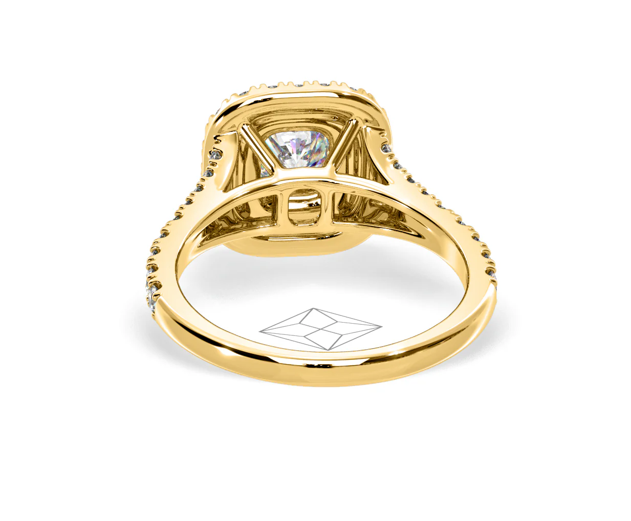 Anastasia Diamond Halo Engagement Ring in 18K Gold 1.30ct G/SI1 - Image 45