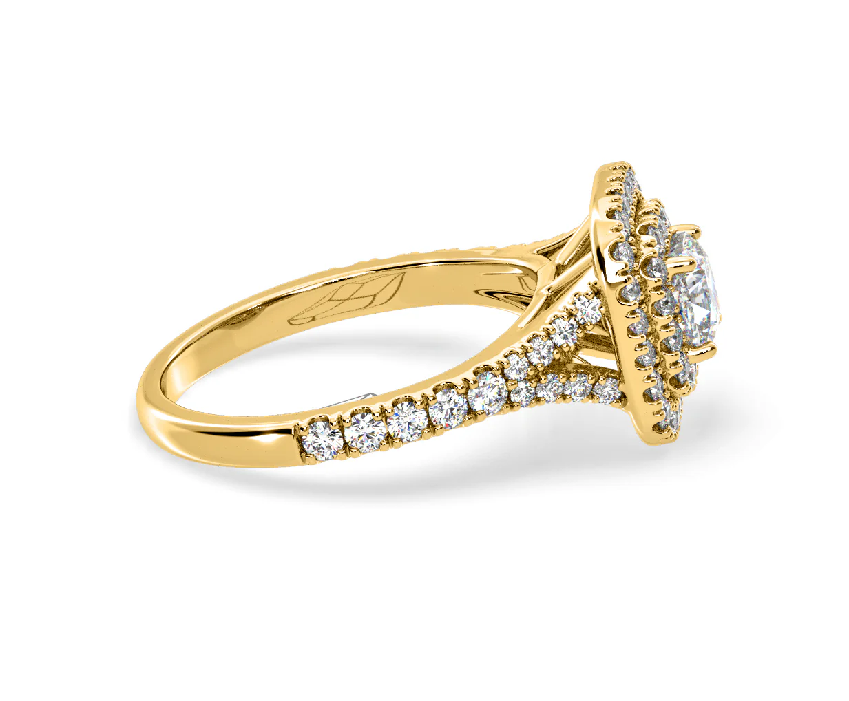 Anastasia Diamond Halo Engagement Ring in 18K Gold 1.30ct G/SI1 - Image 67