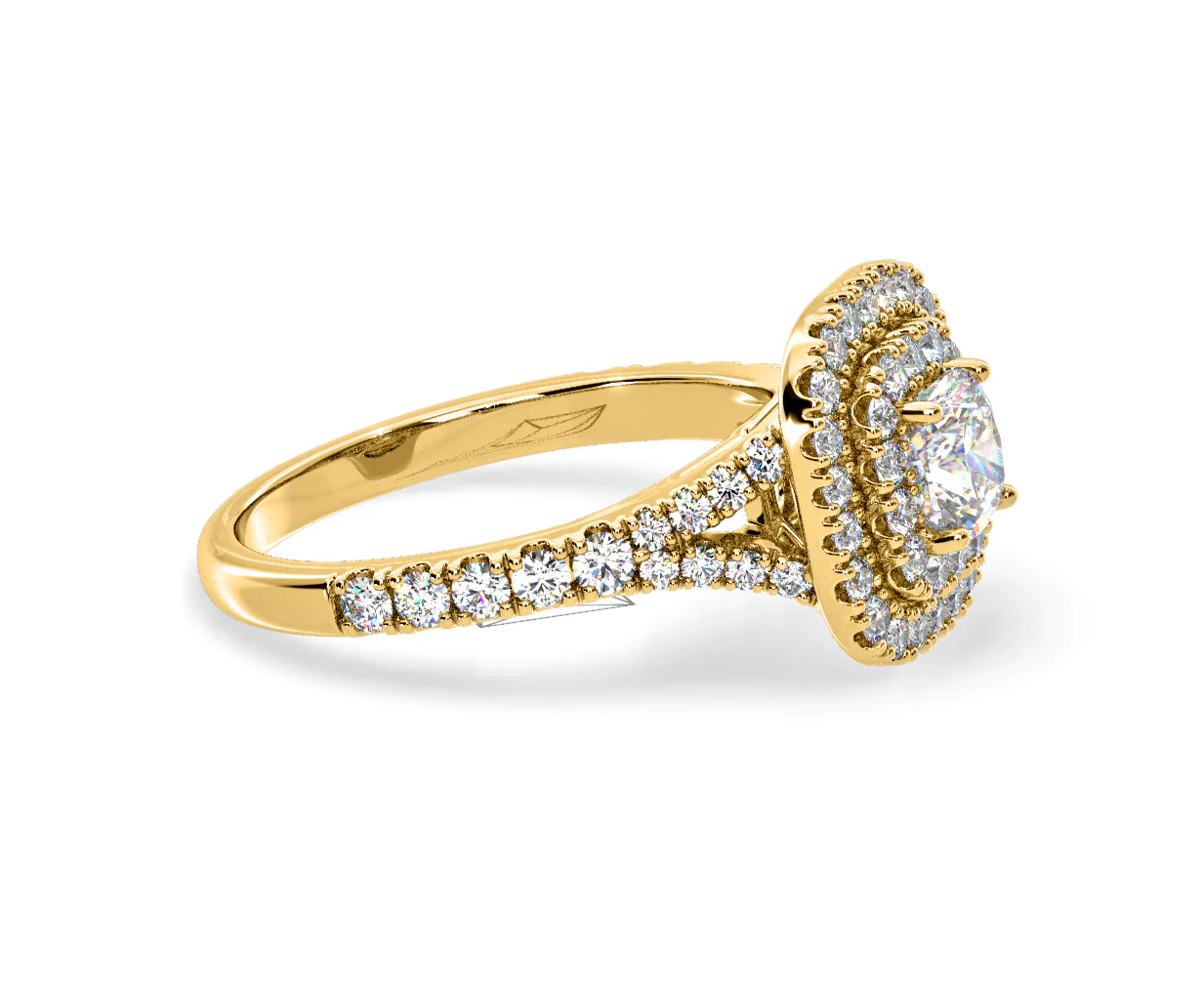 Anastasia Diamond Halo Engagement Ring in 18K Gold 1.30ct G/SI1 - Image 71