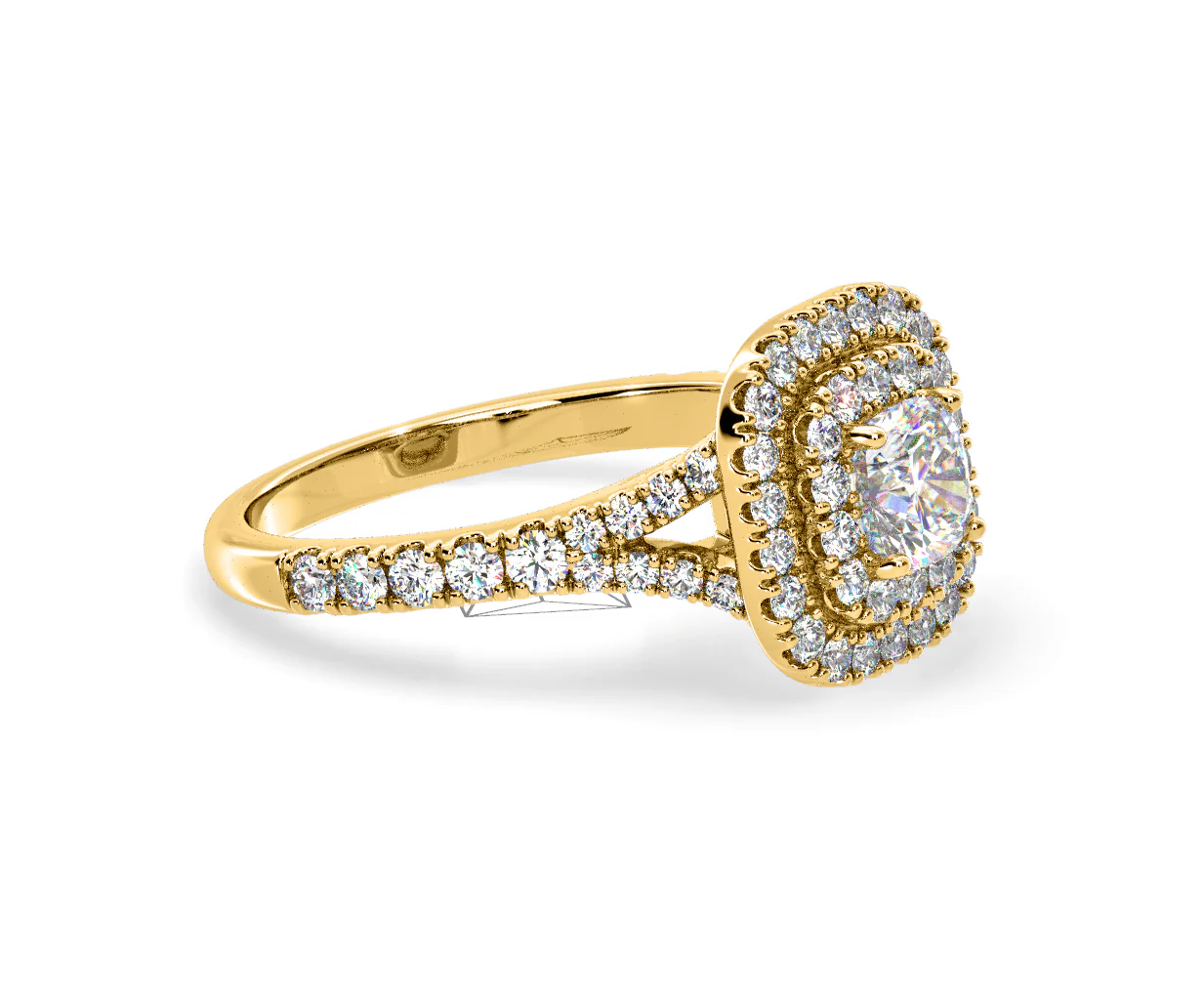 Anastasia Diamond Halo Engagement Ring in 18K Gold 1.30ct G/SI1 - Image 74