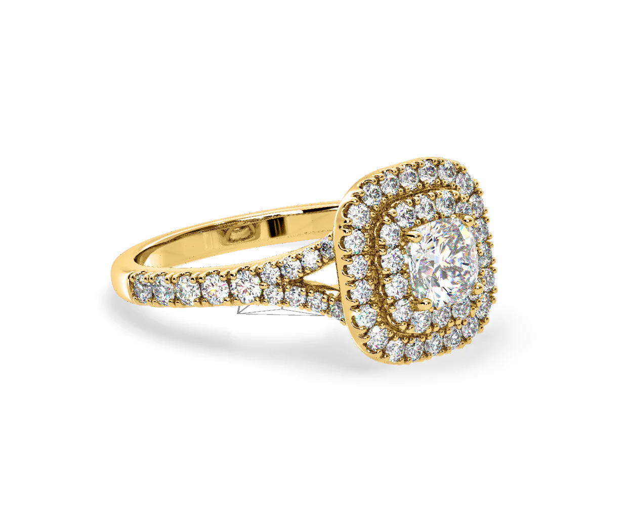 Anastasia Diamond Halo Engagement Ring in 18K Gold 1.30ct G/SI1 - Image 77