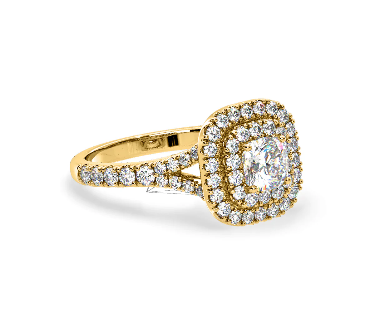 Anastasia Diamond Halo Engagement Ring in 18K Gold 1.30ct G/SI1 - Image 78