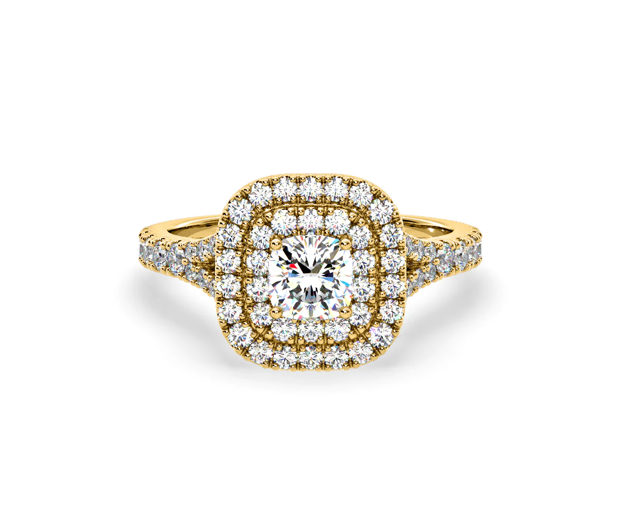 Anastasia Diamond Halo Engagement Ring in 18K Gold 1.30ct G/SI1 - Image 86
