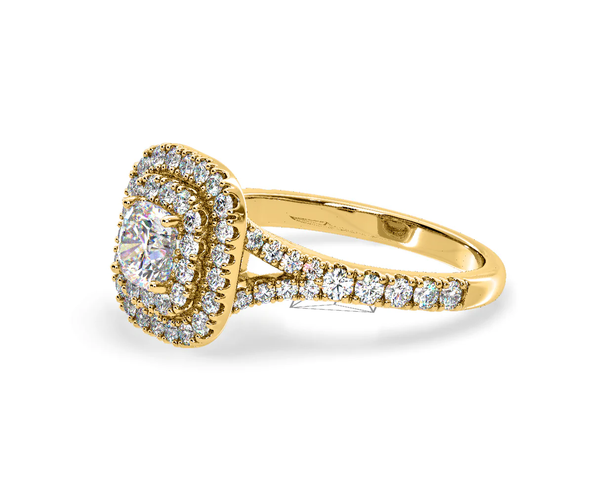 Anastasia Diamond Halo Engagement Ring in 18K Gold 1.30ct G/VS2 - Image 100