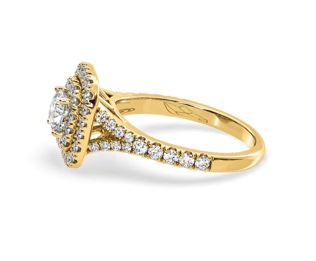 Anastasia Diamond Halo Engagement Ring in 18K Gold 1.30ct G/VS2 - Image 106