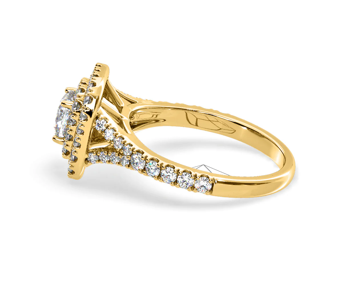 Anastasia Diamond Halo Engagement Ring in 18K Gold 1.30ct G/VS2 - Image 109