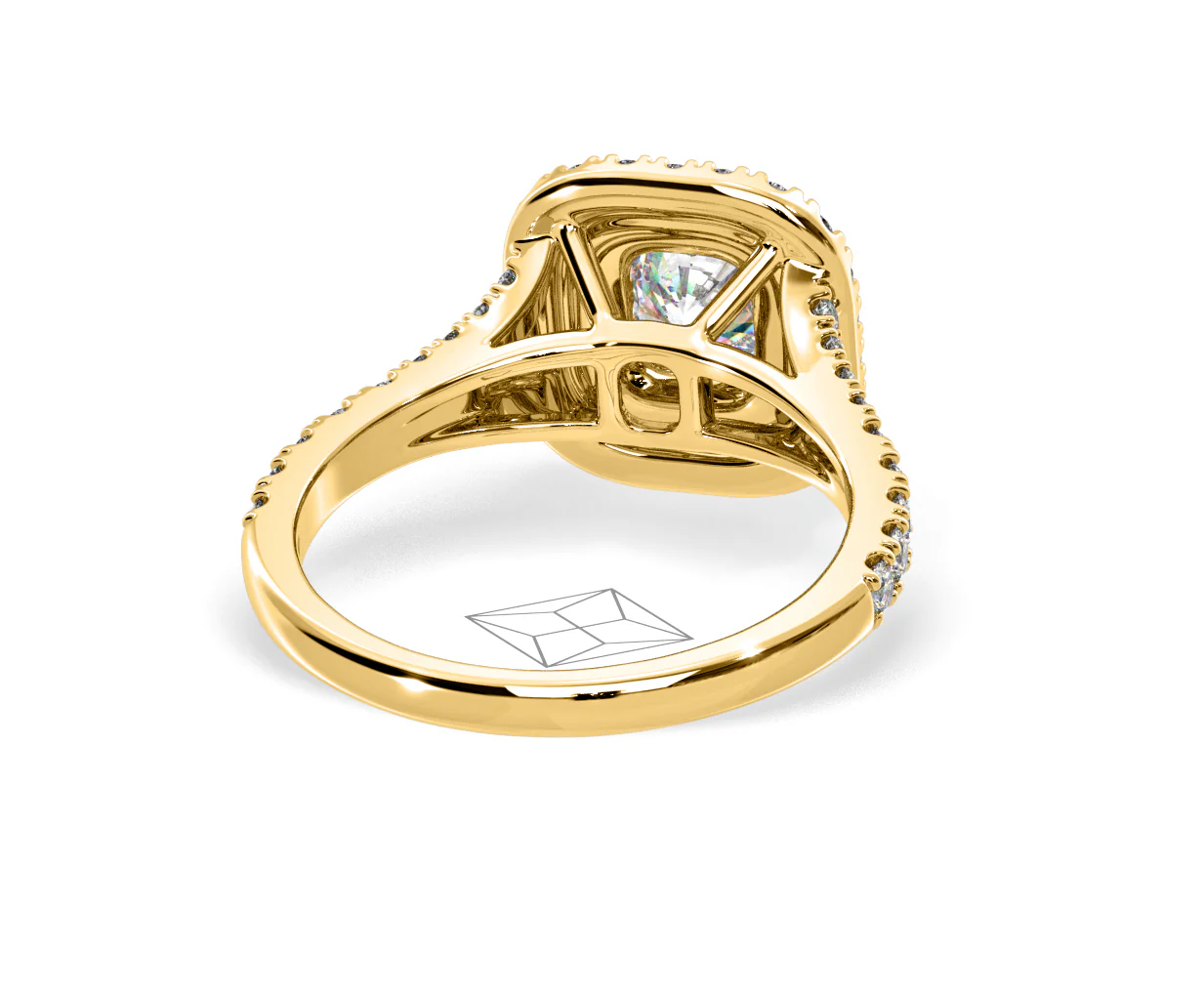 Anastasia Diamond Halo Engagement Ring in 18K Gold 1.30ct G/VS2 - Image 131