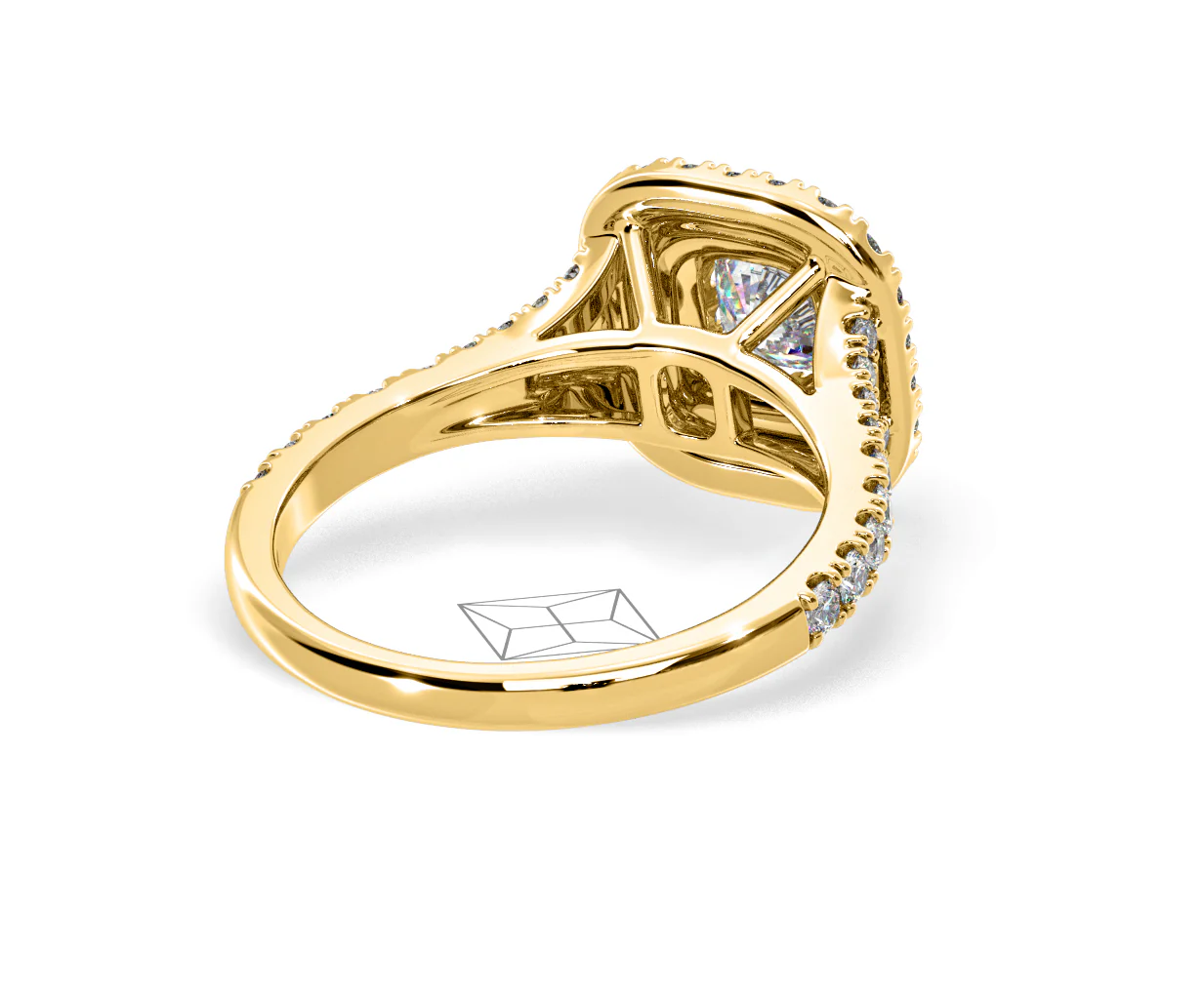 Anastasia Diamond Halo Engagement Ring in 18K Gold 1.30ct G/VS2 - Image 134