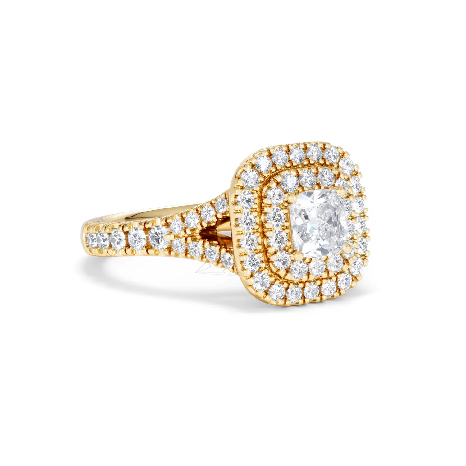 Anastasia Diamond Halo Engagement Ring in 18K Gold 1.30ct G/VS2 - Image 15