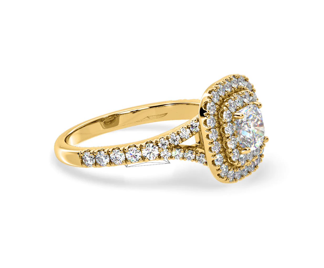 Anastasia Diamond Halo Engagement Ring in 18K Gold 1.30ct G/VS2 - Image 154