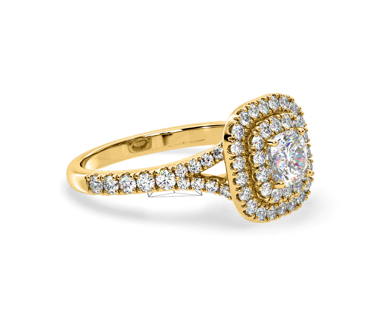 Anastasia Diamond Halo Engagement Ring in 18K Gold 1.30ct G/VS2 - Image 156
