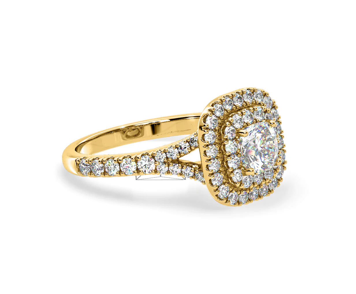 Anastasia Diamond Halo Engagement Ring in 18K Gold 1.30ct G/VS2 - Image 157