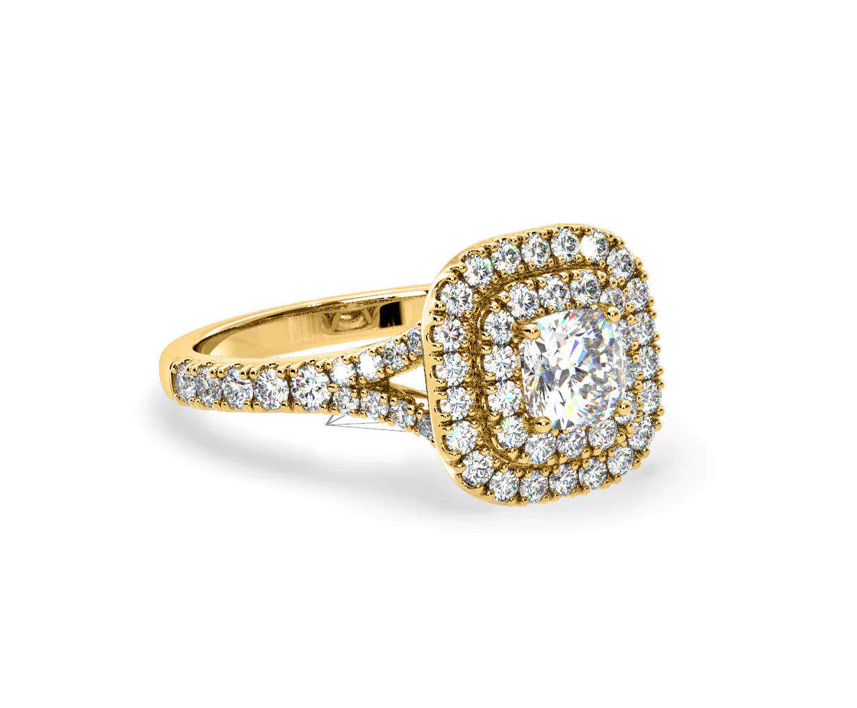 Anastasia Diamond Halo Engagement Ring in 18K Gold 1.30ct G/VS2 - Image 160