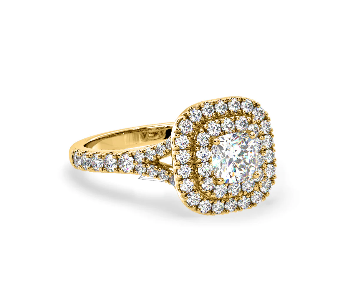 Anastasia Diamond Halo Engagement Ring in 18K Gold 1.30ct G/VS2 - Image 161