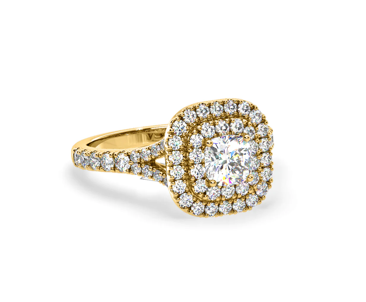 Anastasia Diamond Halo Engagement Ring in 18K Gold 1.30ct G/VS2 - Image 162