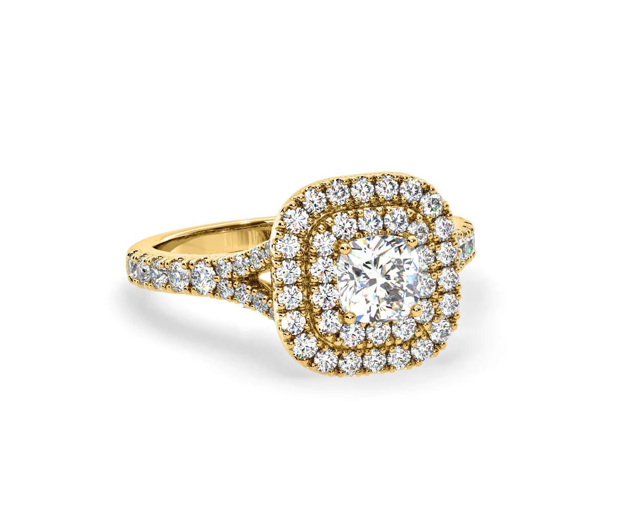 Anastasia Diamond Halo Engagement Ring in 18K Gold 1.30ct G/VS2 - Image 163