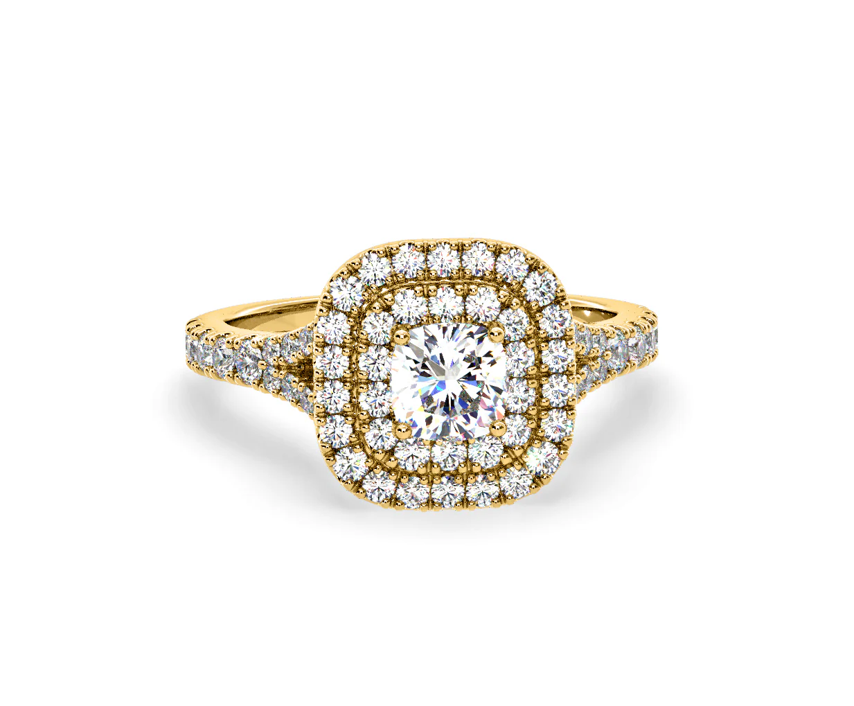 Anastasia Diamond Halo Engagement Ring in 18K Gold 1.30ct G/VS2 - Image 166