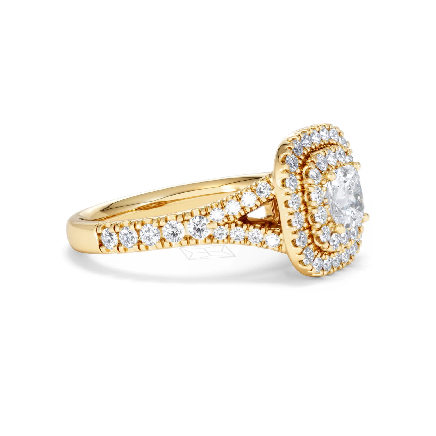 Anastasia Diamond Halo Engagement Ring in 18K Gold 1.30ct G/VS2 - Image 21