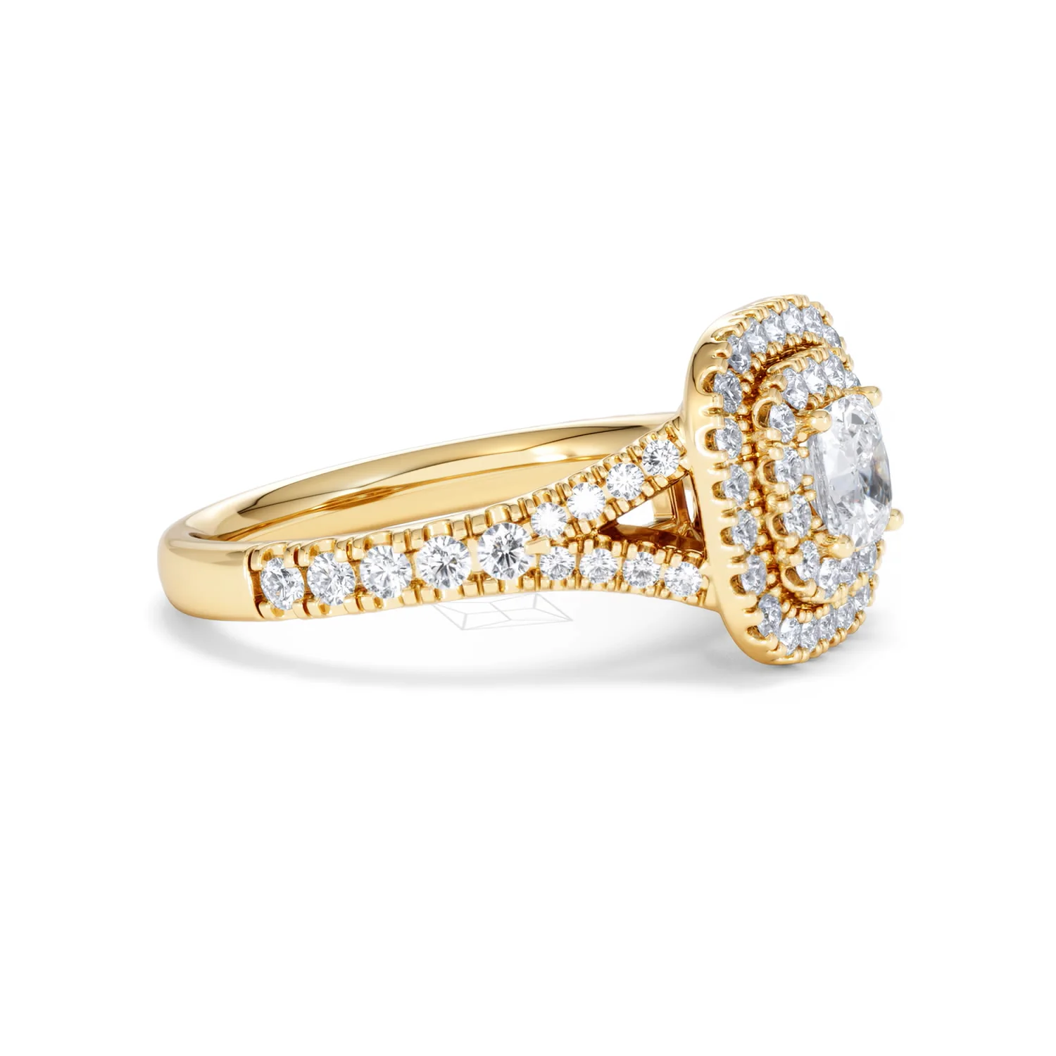 Anastasia Diamond Halo Engagement Ring in 18K Gold 1.30ct G/VS2 - Image 22