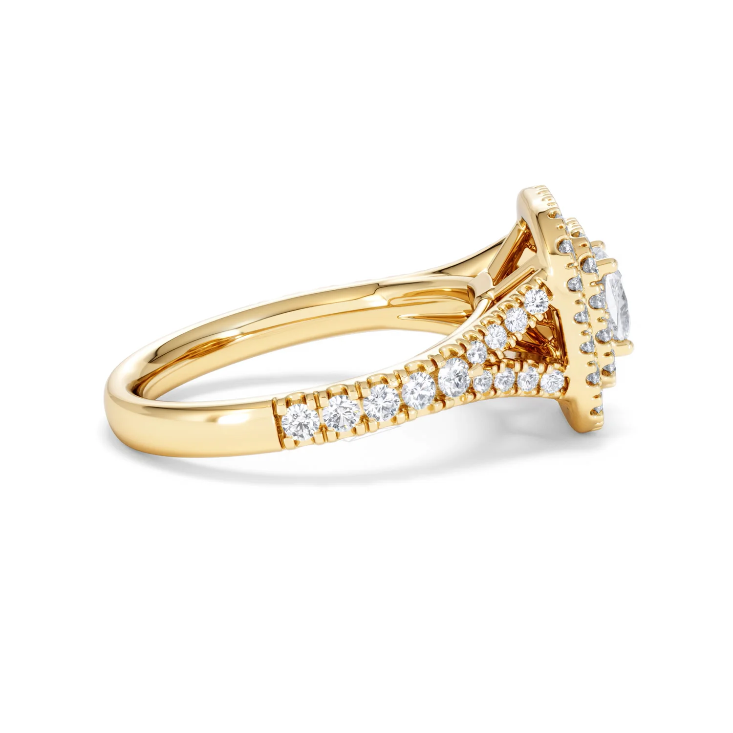 Anastasia Diamond Halo Engagement Ring in 18K Gold 1.30ct G/VS2 - Image 29