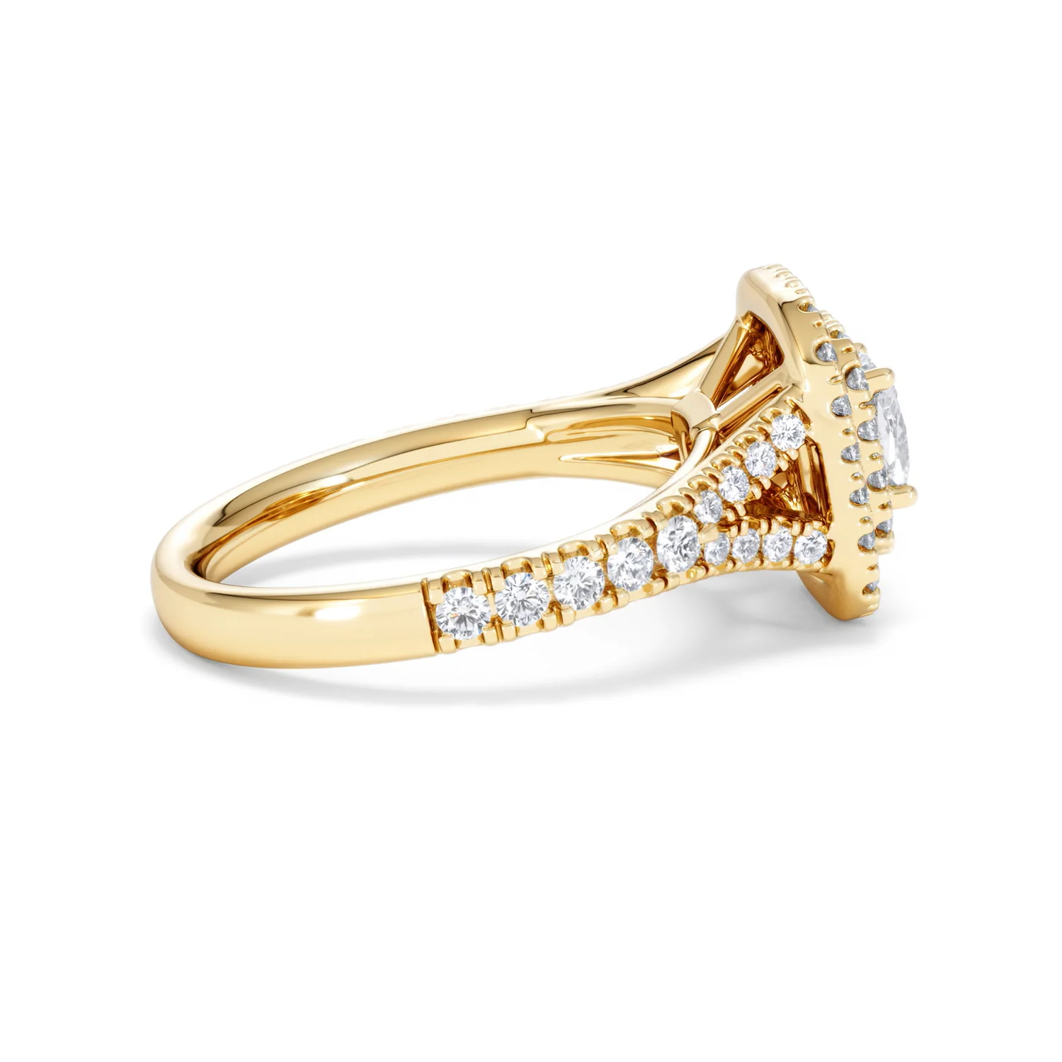 Anastasia Diamond Halo Engagement Ring in 18K Gold 1.30ct G/VS2 - Image 30