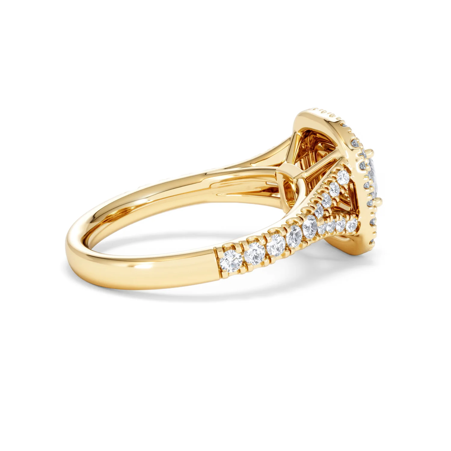 Anastasia Diamond Halo Engagement Ring in 18K Gold 1.30ct G/VS2 - Image 33