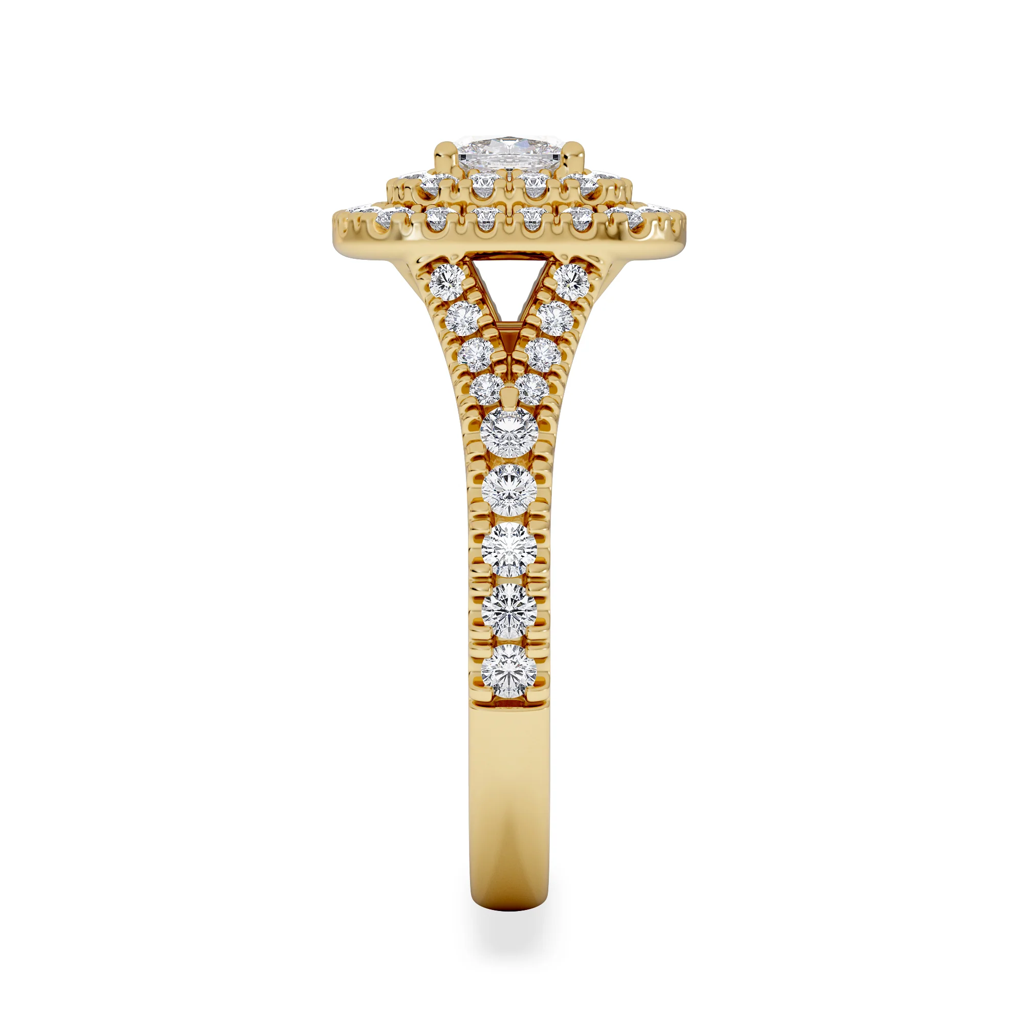 Anastasia Diamond Halo Engagement Ring in 18K Gold 1.30ct G/VS2 - Image 5