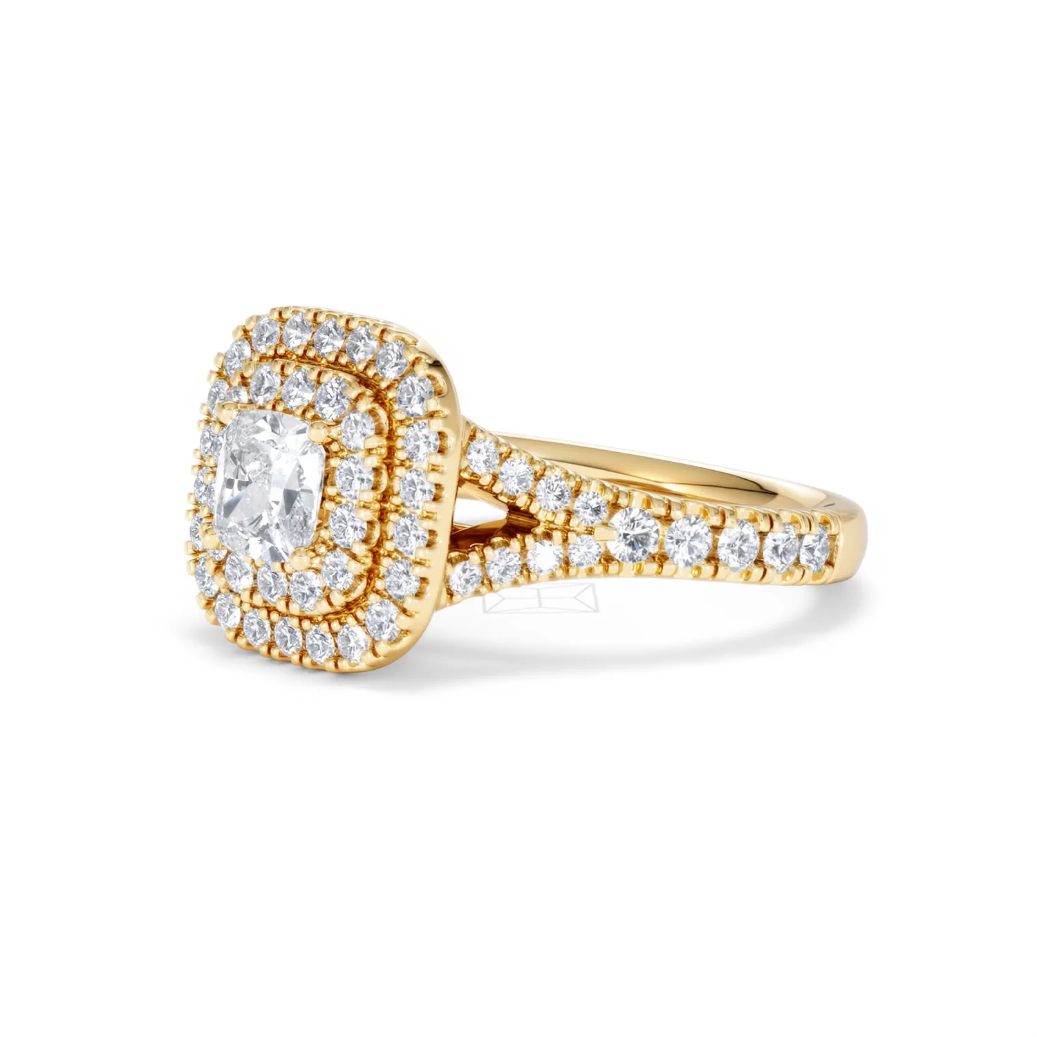 Anastasia Diamond Halo Engagement Ring in 18K Gold 1.30ct G/VS2 - Image 78