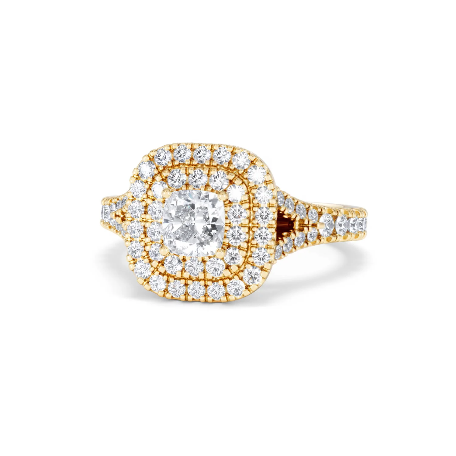 Anastasia Diamond Halo Engagement Ring in 18K Gold 1.30ct G/VS2 - Image 85