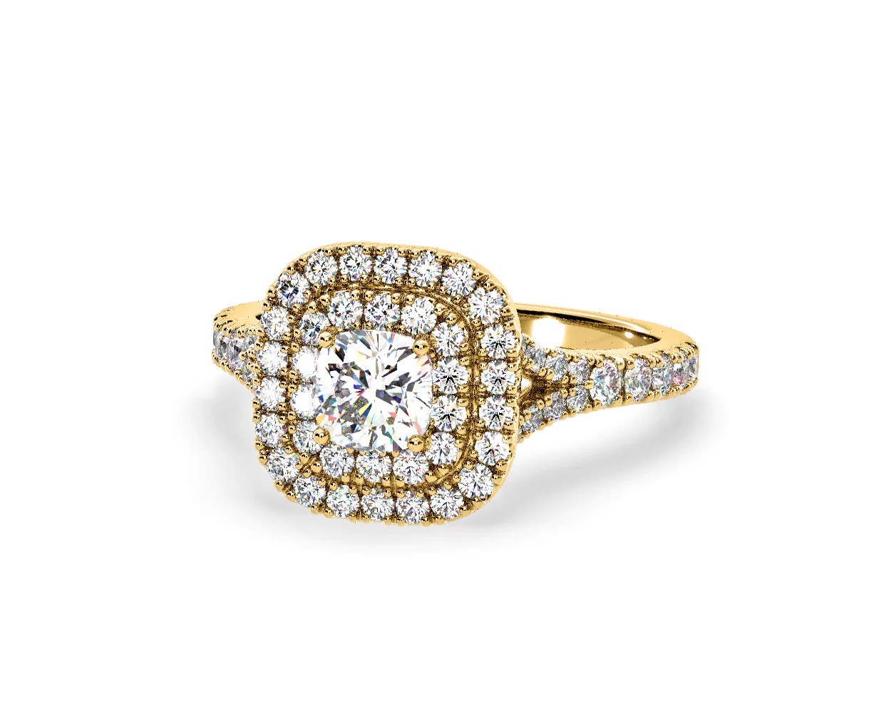 Anastasia Diamond Halo Engagement Ring in 18K Gold 1.30ct G/VS2 - Image 91
