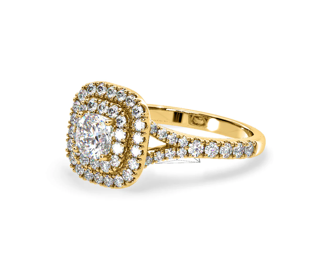Anastasia Diamond Halo Engagement Ring in 18K Gold 1.30ct G/VS2 - Image 97