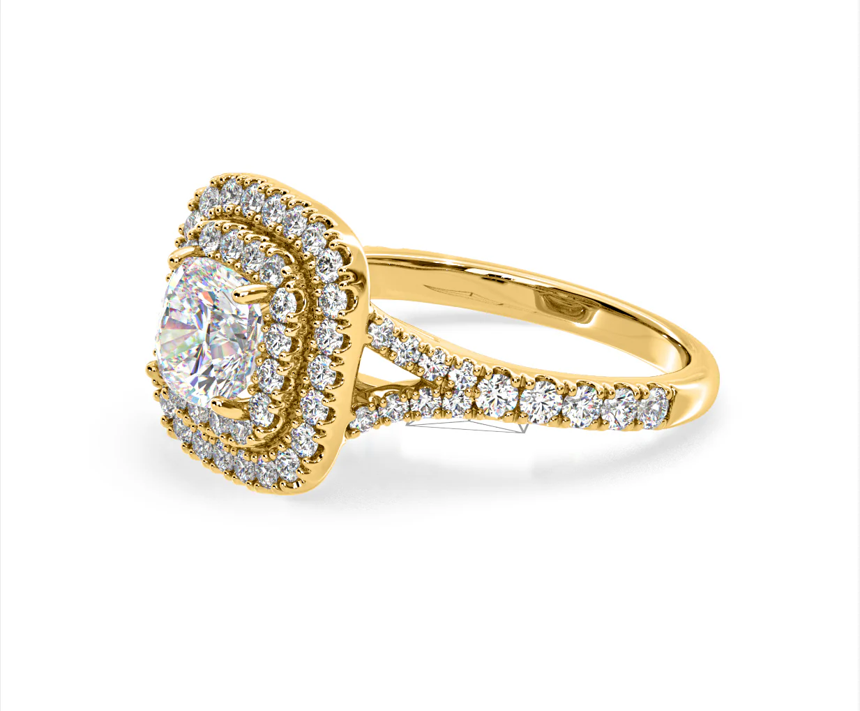 Anastasia GIA Diamond Halo Engagement Ring in 18K Gold 1.85ct G/VS2 - Image 100