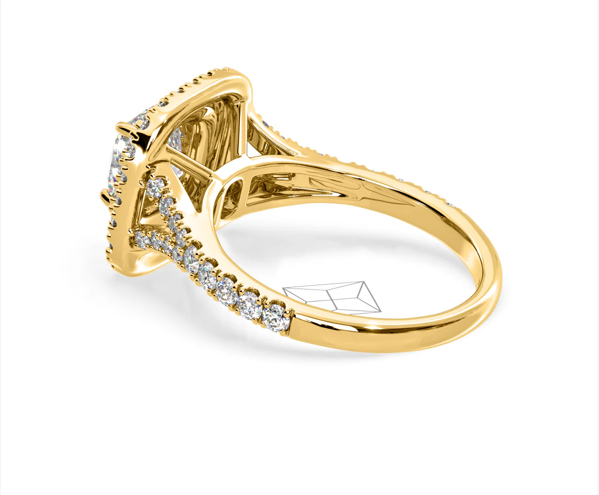 Anastasia GIA Diamond Halo Engagement Ring in 18K Gold 1.85ct G/VS2 - Image 115