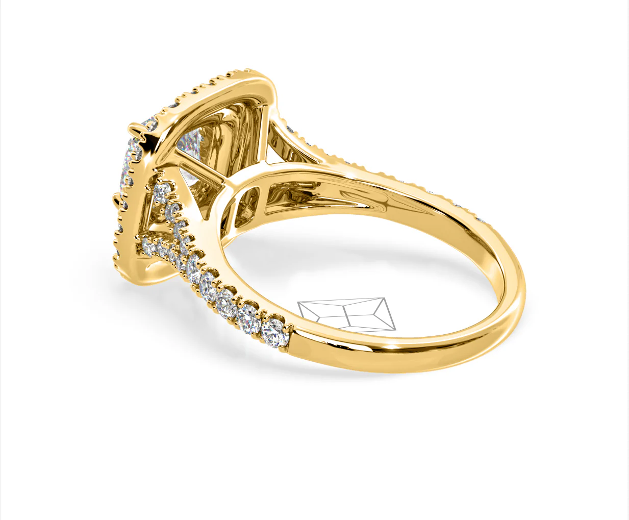 Anastasia GIA Diamond Halo Engagement Ring in 18K Gold 1.85ct G/VS2 - Image 116