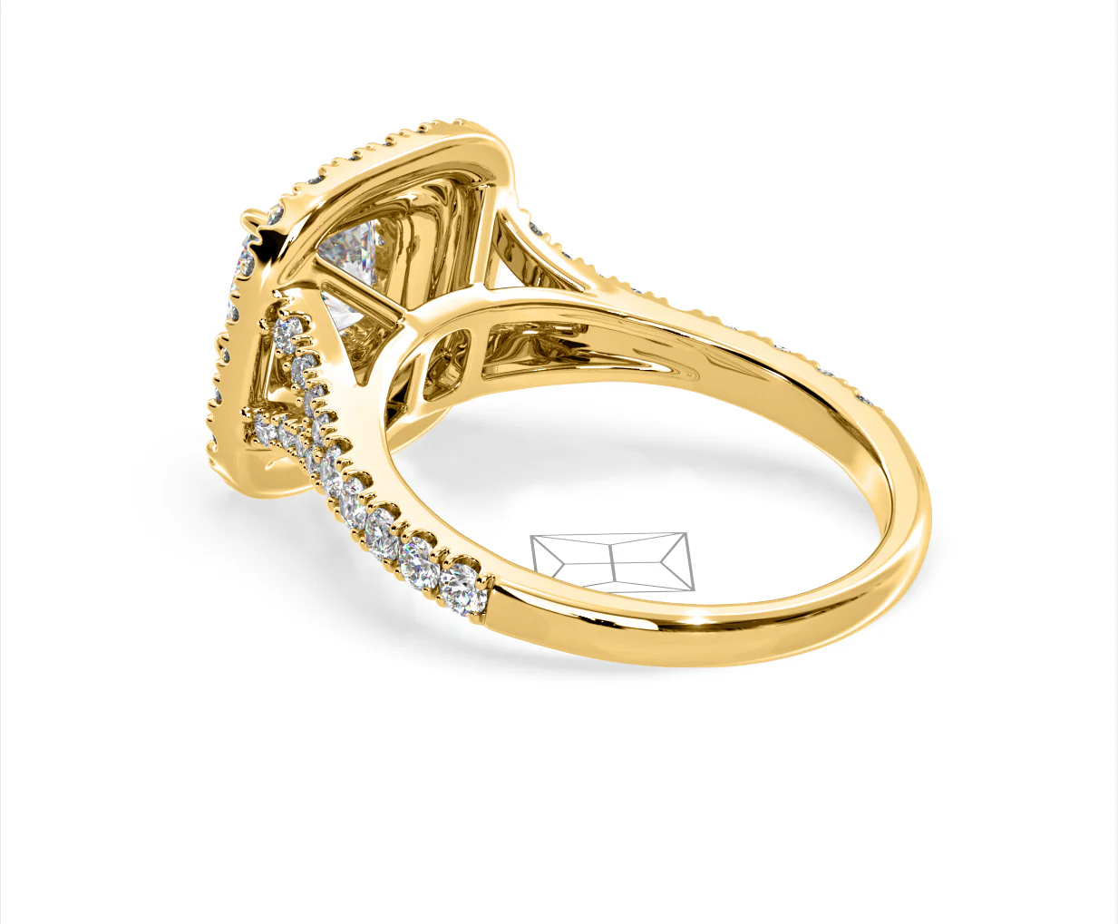Anastasia GIA Diamond Halo Engagement Ring in 18K Gold 1.85ct G/VS2 - Image 117
