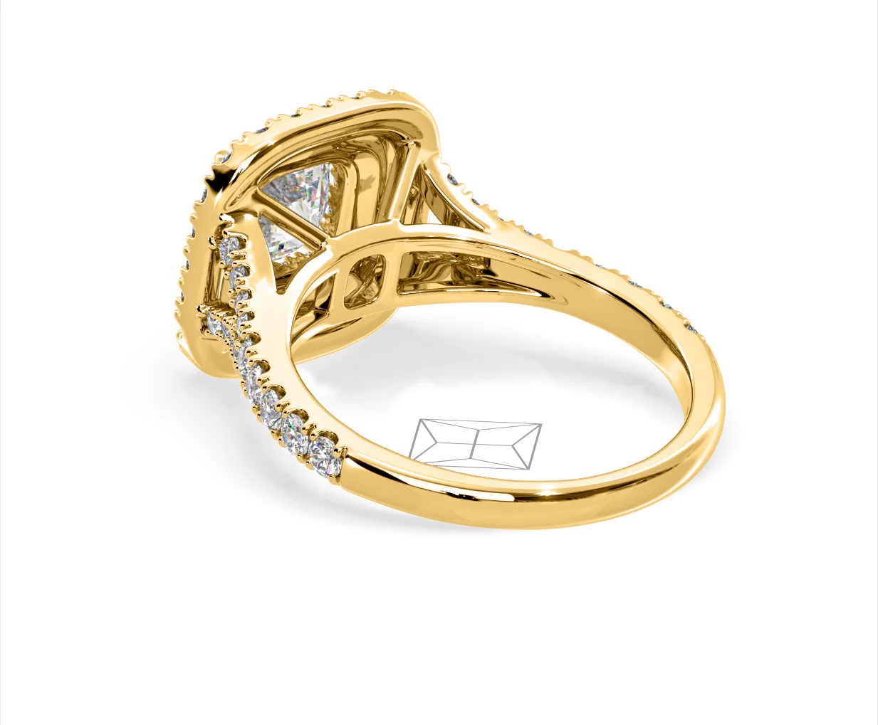 Anastasia GIA Diamond Halo Engagement Ring in 18K Gold 1.85ct G/VS2 - Image 119