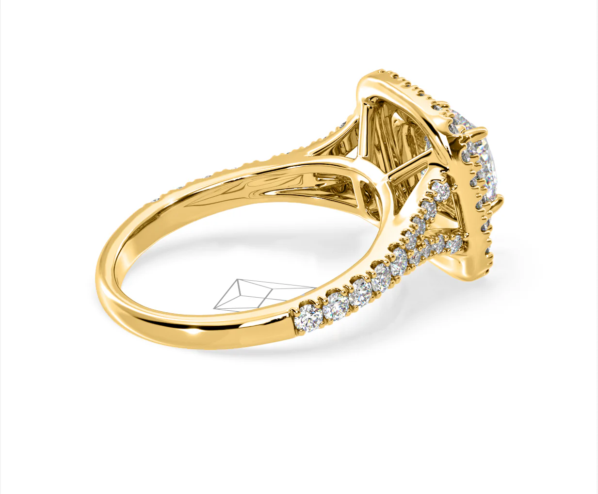 Anastasia GIA Diamond Halo Engagement Ring in 18K Gold 1.85ct G/VS2 - Image 141