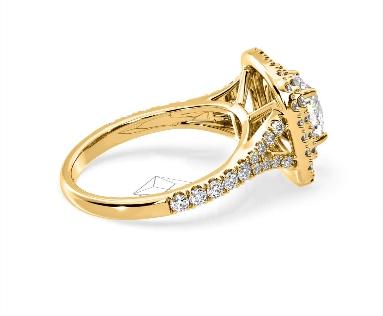 Anastasia GIA Diamond Halo Engagement Ring in 18K Gold 1.85ct G/VS2 - Image 143