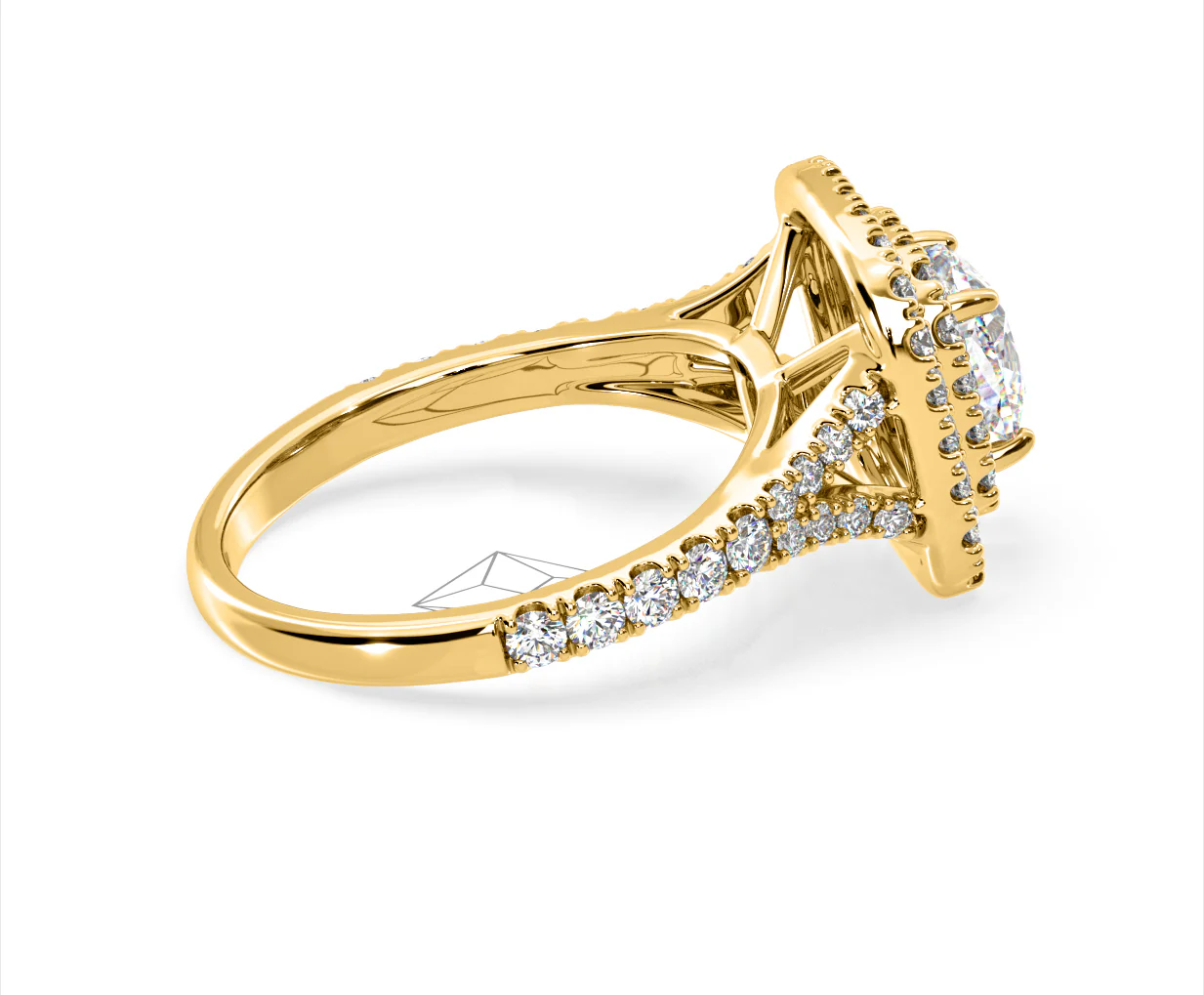 Anastasia GIA Diamond Halo Engagement Ring in 18K Gold 1.85ct G/VS2 - Image 144