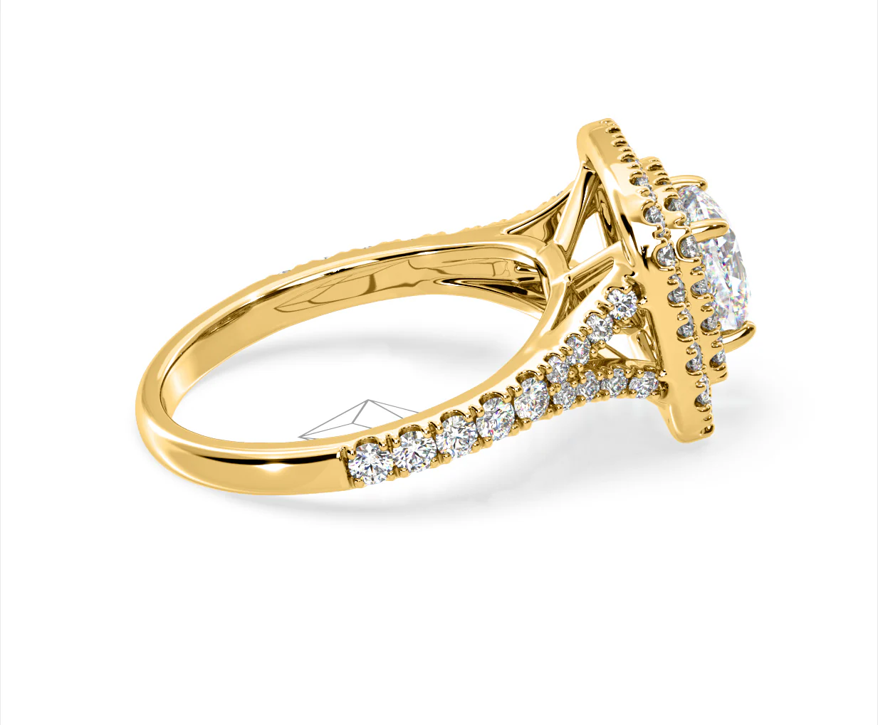 Anastasia GIA Diamond Halo Engagement Ring in 18K Gold 1.85ct G/VS2 - Image 145