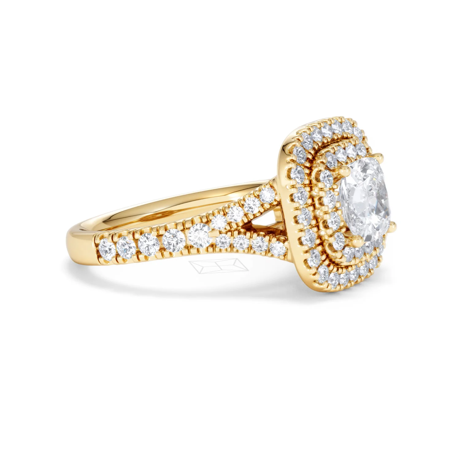 Anastasia GIA Diamond Halo Engagement Ring in 18K Gold 1.85ct G/VS2 - Image 21