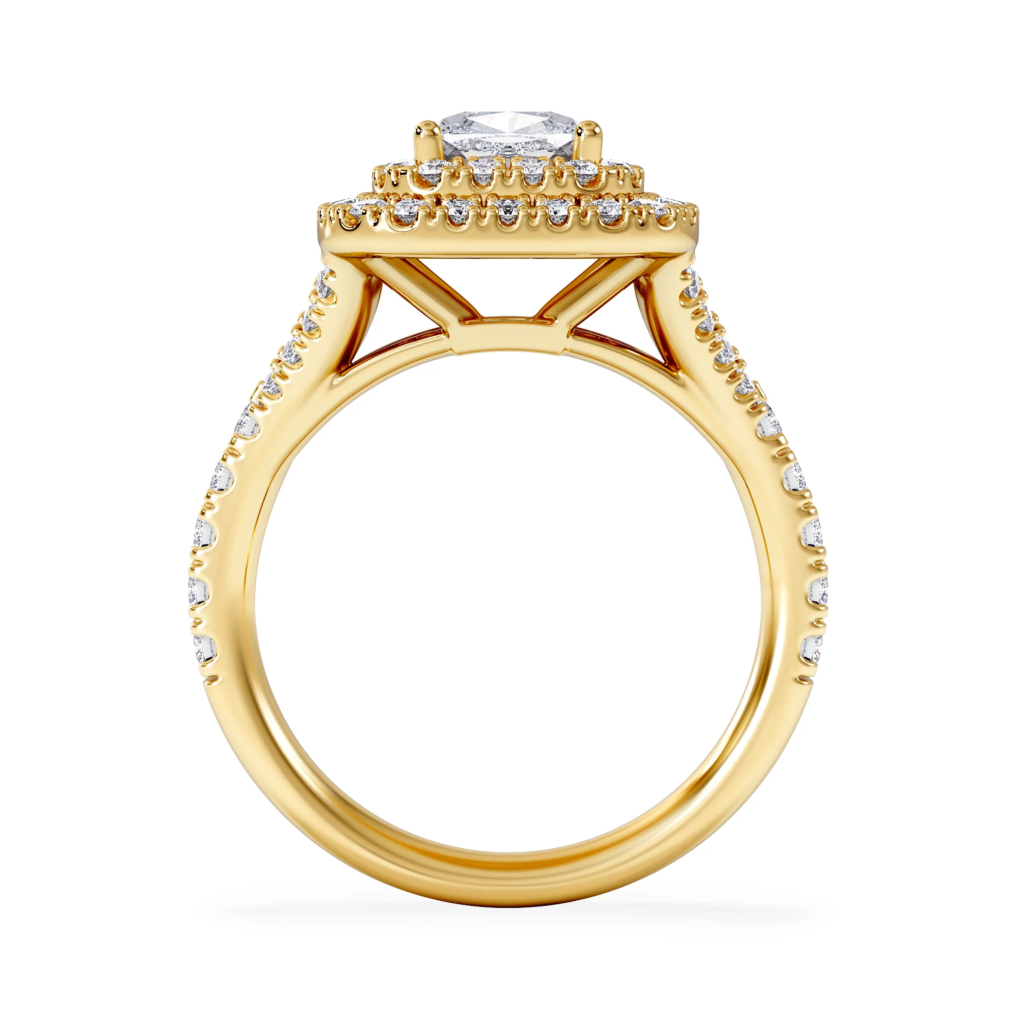 Anastasia GIA Diamond Halo Engagement Ring in 18K Gold 1.85ct G/VS2 - Image 3