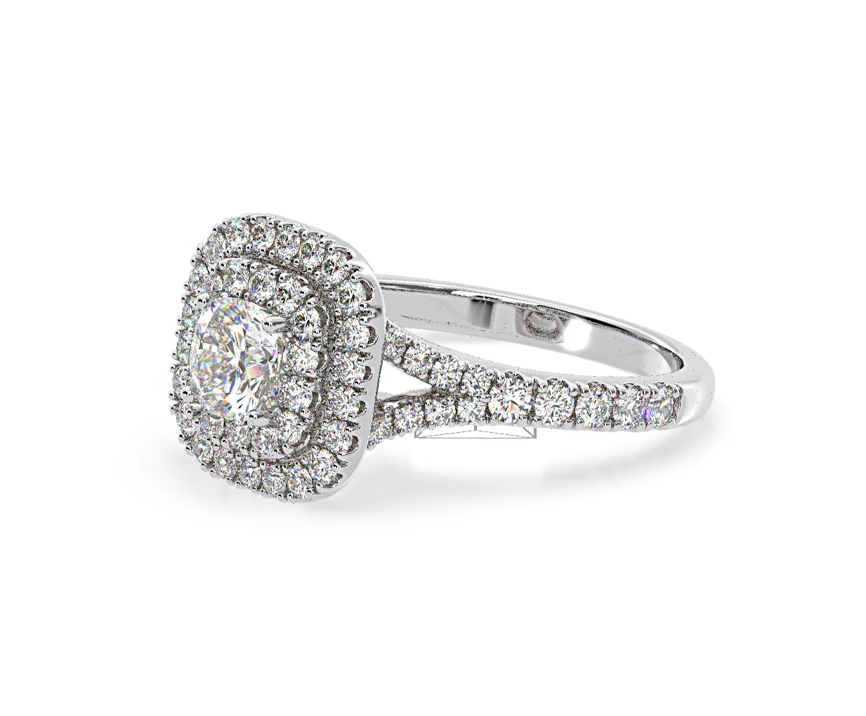 Anastasia Diamond Halo Engagement Ring in Platinum 1.30ct G/SI1 - Image 18