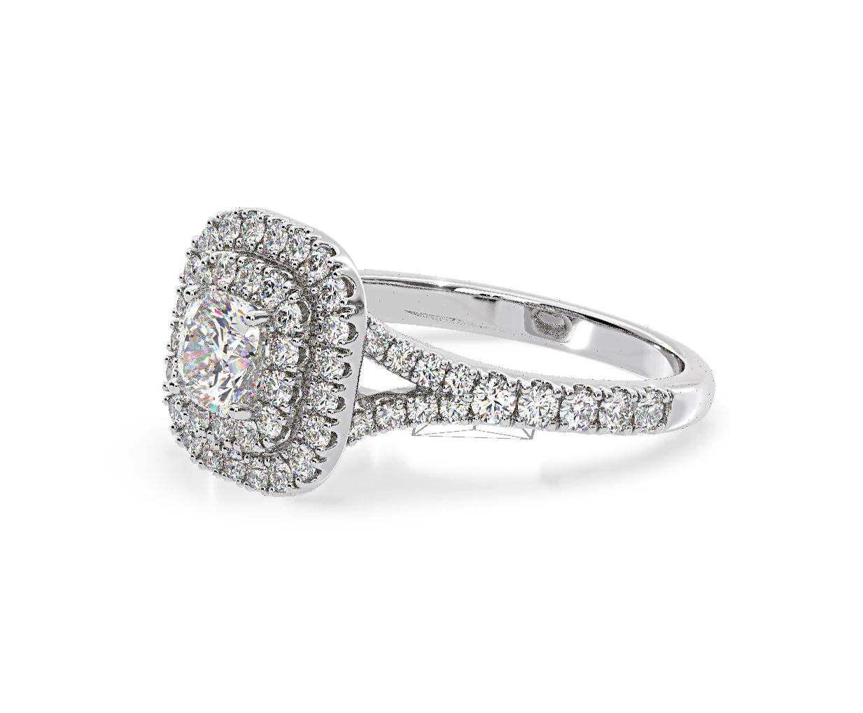 Anastasia Diamond Halo Engagement Ring in Platinum 1.30ct G/SI1 - Image 19
