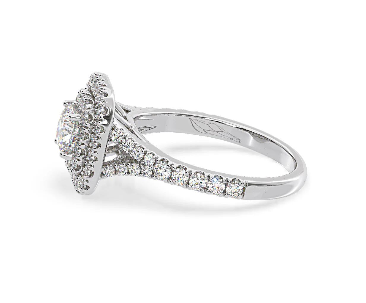 Anastasia Diamond Halo Engagement Ring in Platinum 1.30ct G/SI1 - Image 26