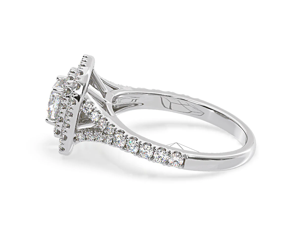 Anastasia Diamond Halo Engagement Ring in Platinum 1.30ct G/SI1 - Image 29